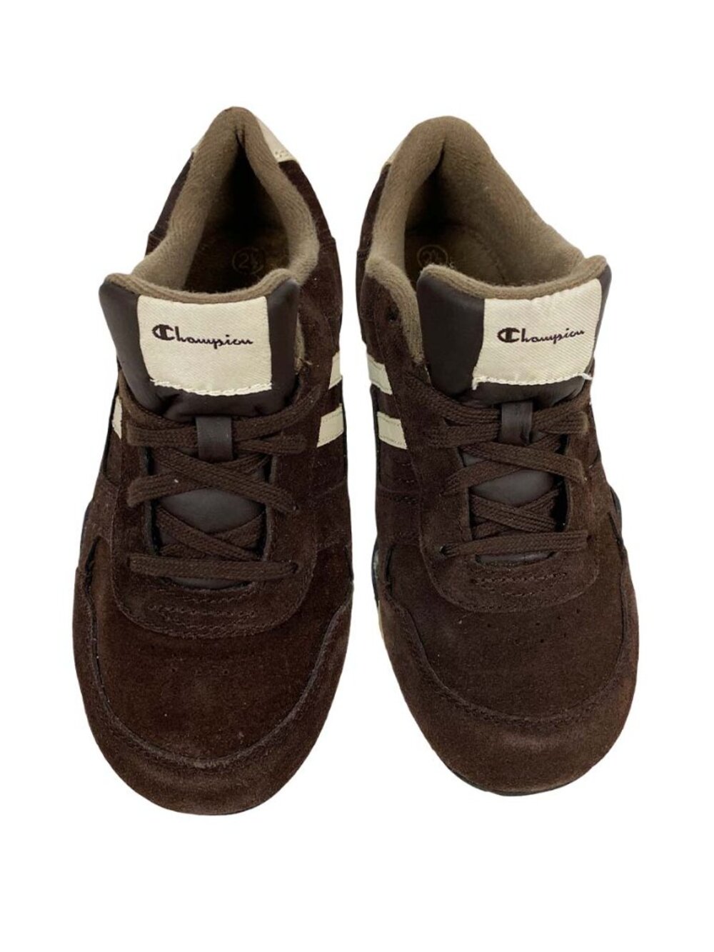 Champion Girls Brown and Tan Suede Sneakers Size 2.5 Youth